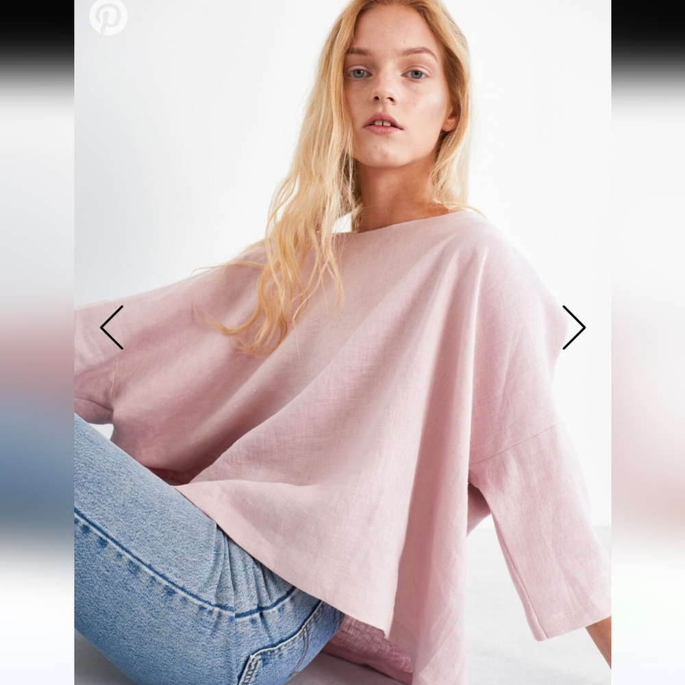 Love and Confuse AMELIA Linen Top, OS